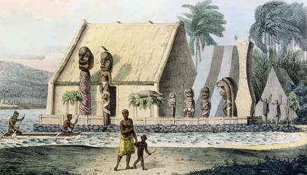 Koningstempel in de Baai van Tiritatea, uit 